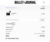 Bullet Journal coupon verification screenshot