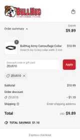 BullHug coupon verification screenshot