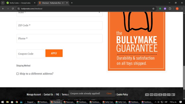 Bullymake checkout page showing Bullymake coupon code box | Screenshot taken by SimplyCodes community member on Aug 4, 2025