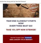 YearEnd25 coupon verification screenshot