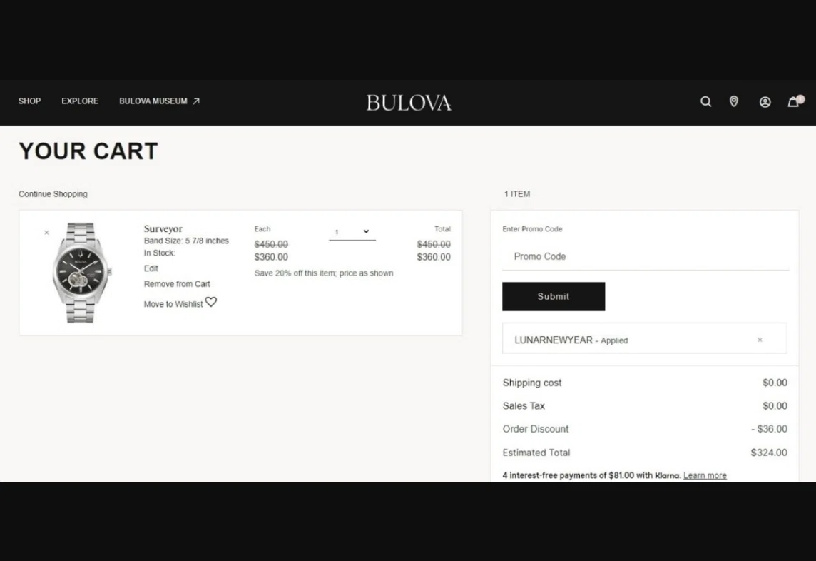 Bulova coupon code sale