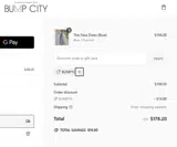 BUMP10 coupon verification screenshot