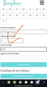 Bungalows Key Largo coupon verification screenshot