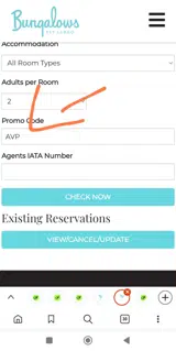 Bungalows Key Largo coupon verification screenshot