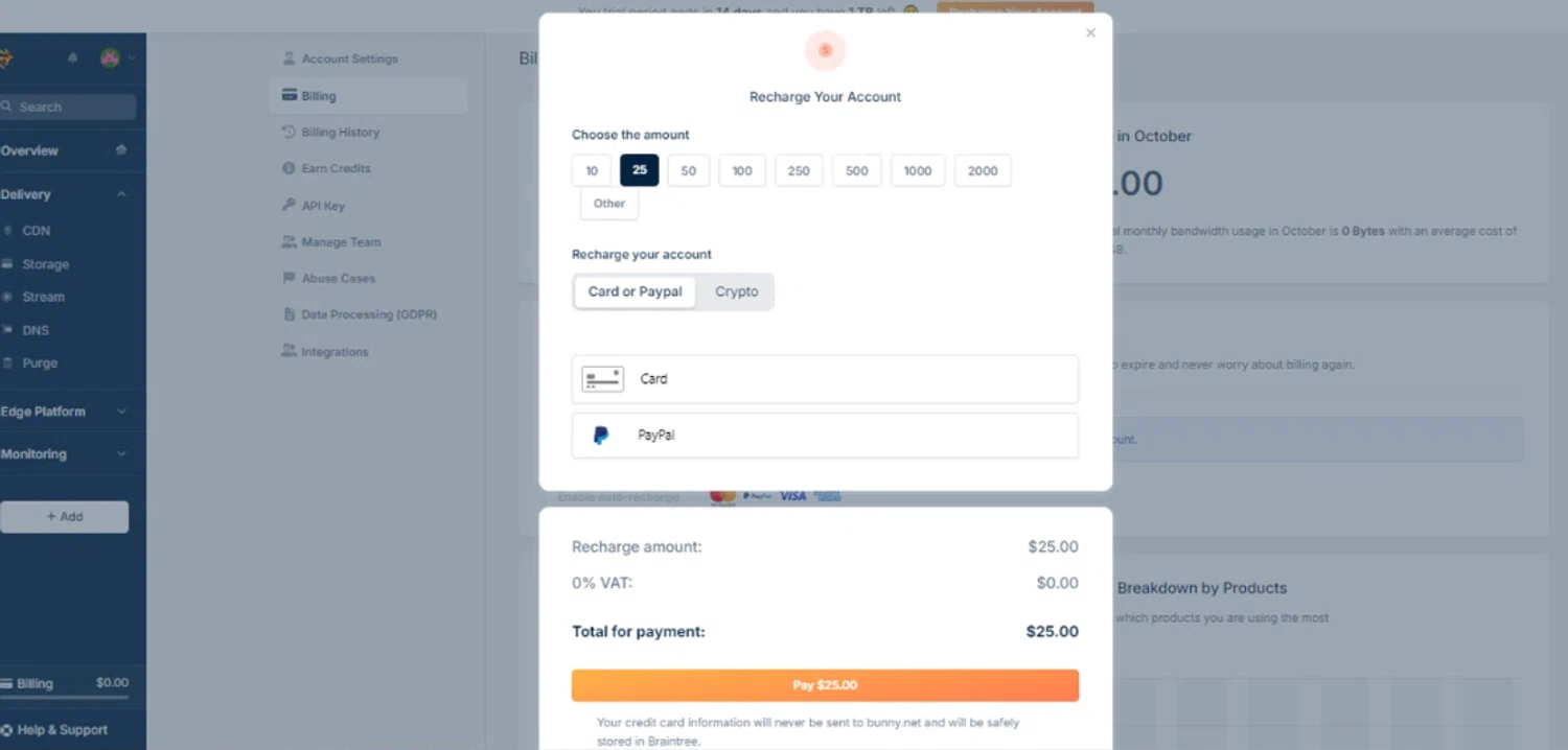 Bunny promo code screenshot showing code SAASMASTER applied at Bunny checkout page. Uploaded by SimplyCodes community member SimplyCVerlie on Feb 11, 2025