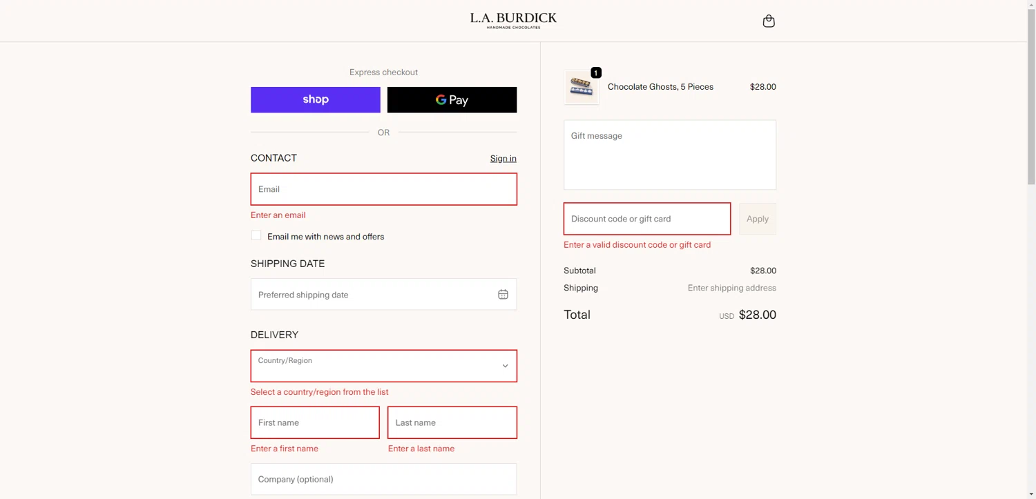 Burdick Chocolate promo code screenshot showing code 10off applied at Burdick Chocolate checkout page. Uploaded by SimplyCodes community member CrownWhiz8114 on Oct 19, 2025