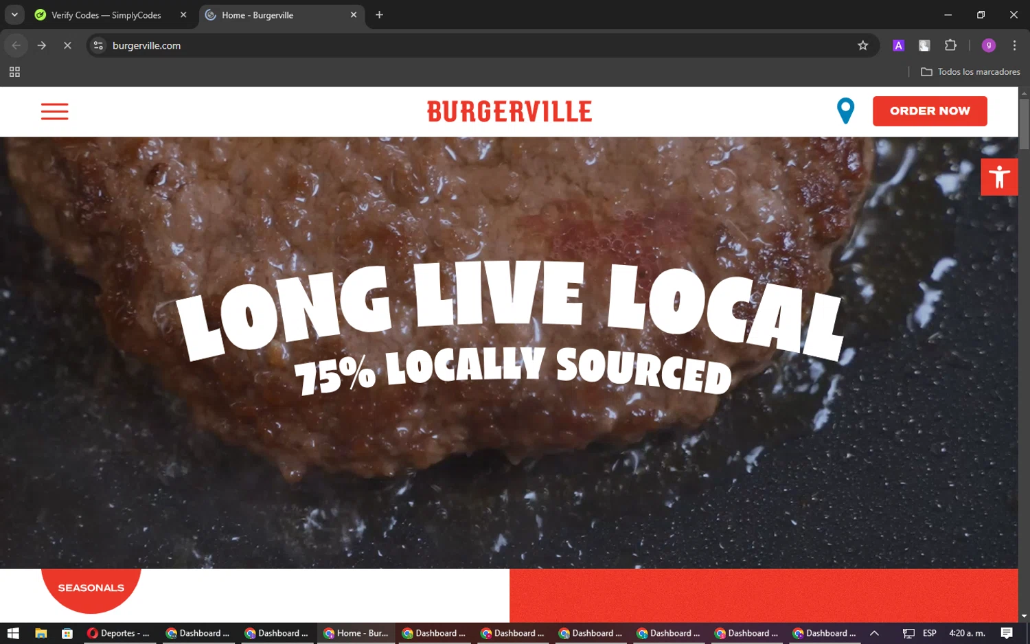 Burgerville checkout page showing Burgerville promo code box | Screenshot taken by SimplyCodes community member on Oct 23, 2024