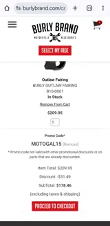 Burly Brand coupon verification screenshot