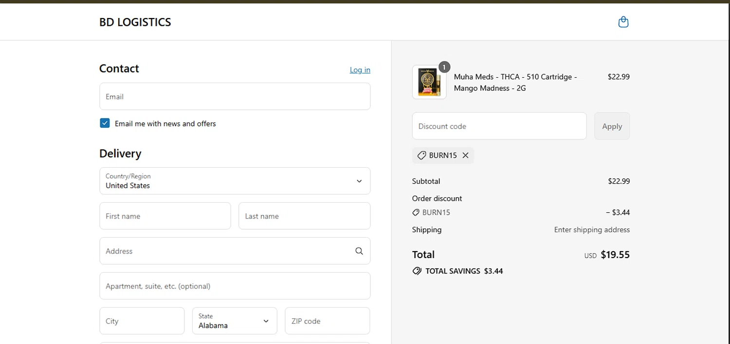 Burning Daily discount code screenshot showing code BURN15 applied at Burning Daily checkout page. Uploaded by SimplyCodes community member larenacida on Jul 27, 2025