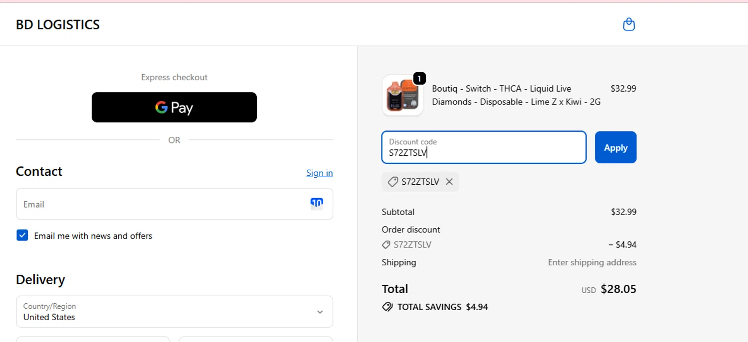 Burning Daily discount code screenshot showing code S72ZTSLV applied at Burning Daily checkout page. Uploaded by SimplyCodes community member Westcoll on Nov 17, 2025