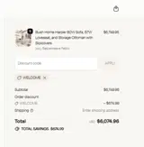 WELCOME coupon verification screenshot