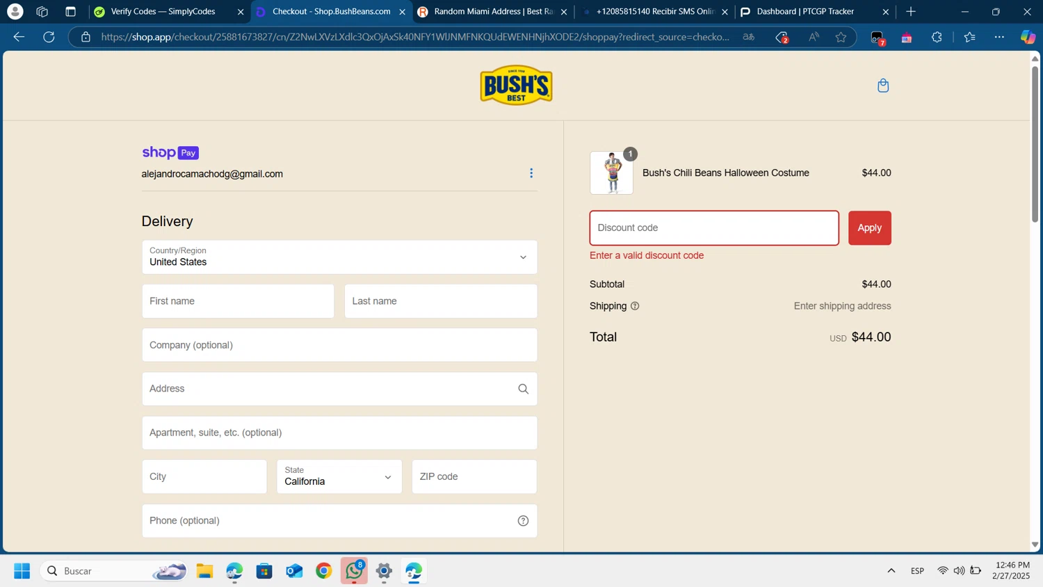 Bush's Best promo code screenshot showing code CHEERS2BEANS applied at Bush's Best checkout page. Uploaded by SimplyCodes community member Lamine_Yamal on Feb 27, 2025