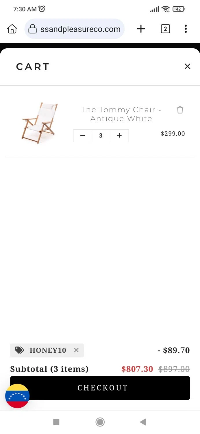 Business & Pleasure discount code screenshot showing code HONEY10 applied at Business & Pleasure checkout page. Uploaded by SimplyCodes community member TokenFinder6469 on Jun 4, 2025