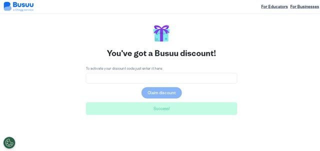 Busuu checkout page showing Busuu promo code box | Screenshot taken by SimplyCodes community member on May 13, 2025
