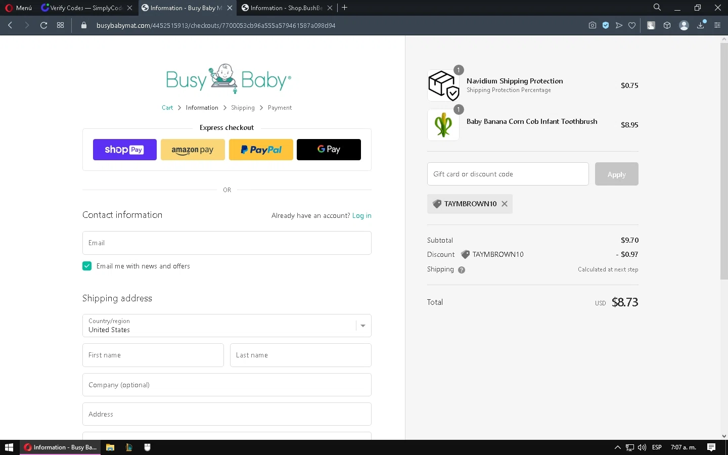 where to use Busy Toddler promo code box