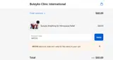 Buteyko Clinic International coupon verification screenshot