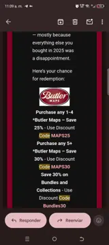 MAPS25 coupon verification screenshot