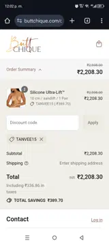 Tanvee15 coupon verification screenshot