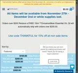 Butterfly Express Quality Essential Oils coupon verification screenshot