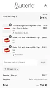 TONGS123 coupon verification screenshot