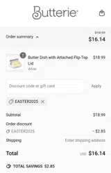 EASTER2025 coupon verification screenshot