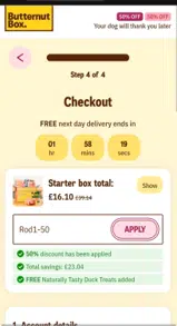 Rod1-50 coupon verification screenshot