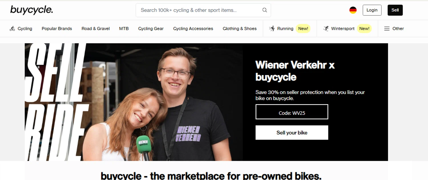 buycycle discount code screenshot showing code WV25 applied at buycycle checkout page. Uploaded by SimplyCodes community member carlosrivero on Oct 25, 2025
