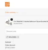 Welcome5 coupon verification screenshot
