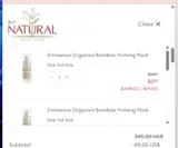 bamboo coupon verification screenshot