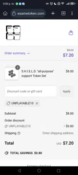 Buy The Same Token coupon verification screenshot