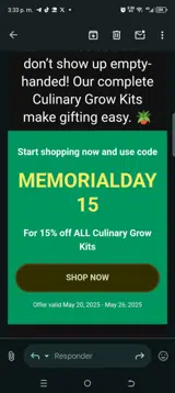MEMORIALDAY15 coupon verification screenshot
