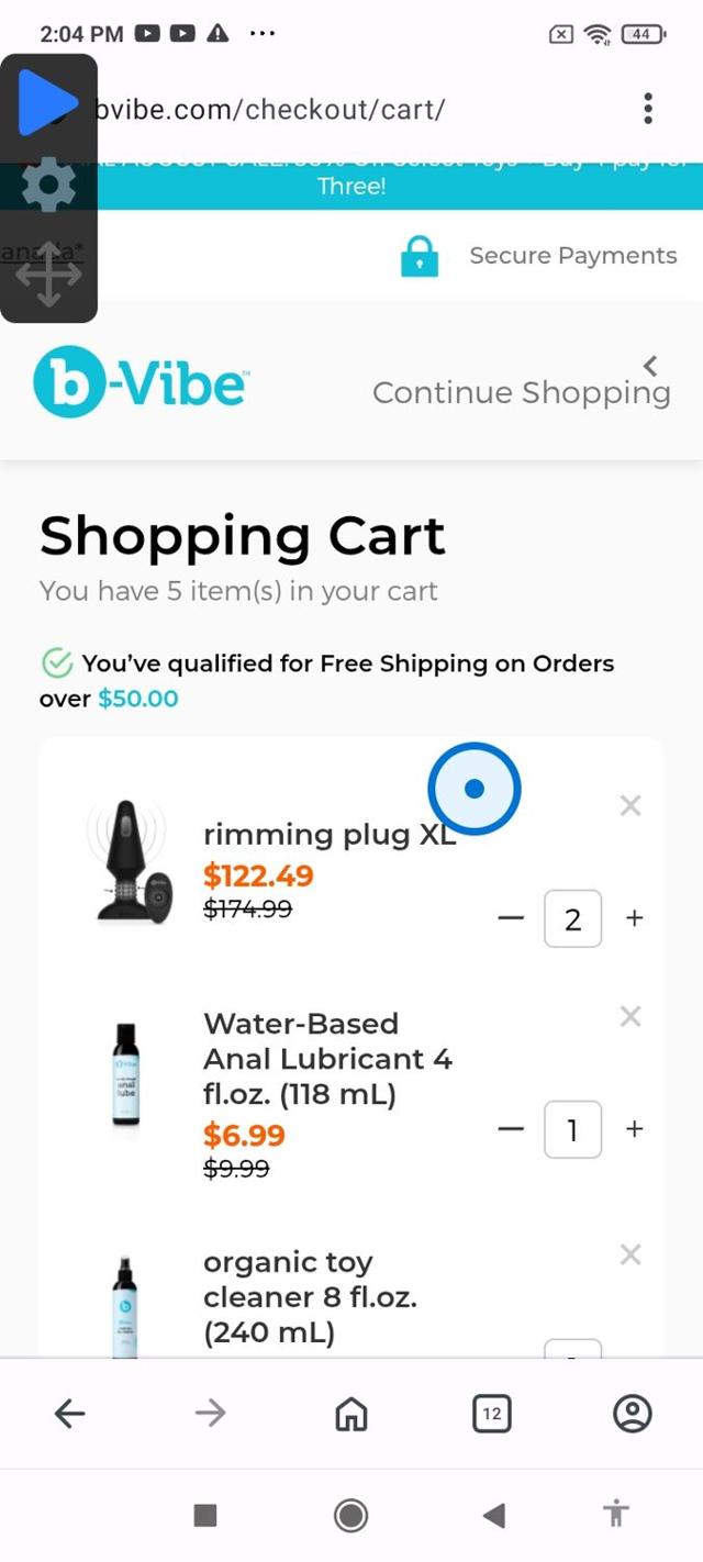 b-Vibe checkout page showing b-Vibe discount code box | Screenshot taken by SimplyCodes community member on Aug 6, 2025