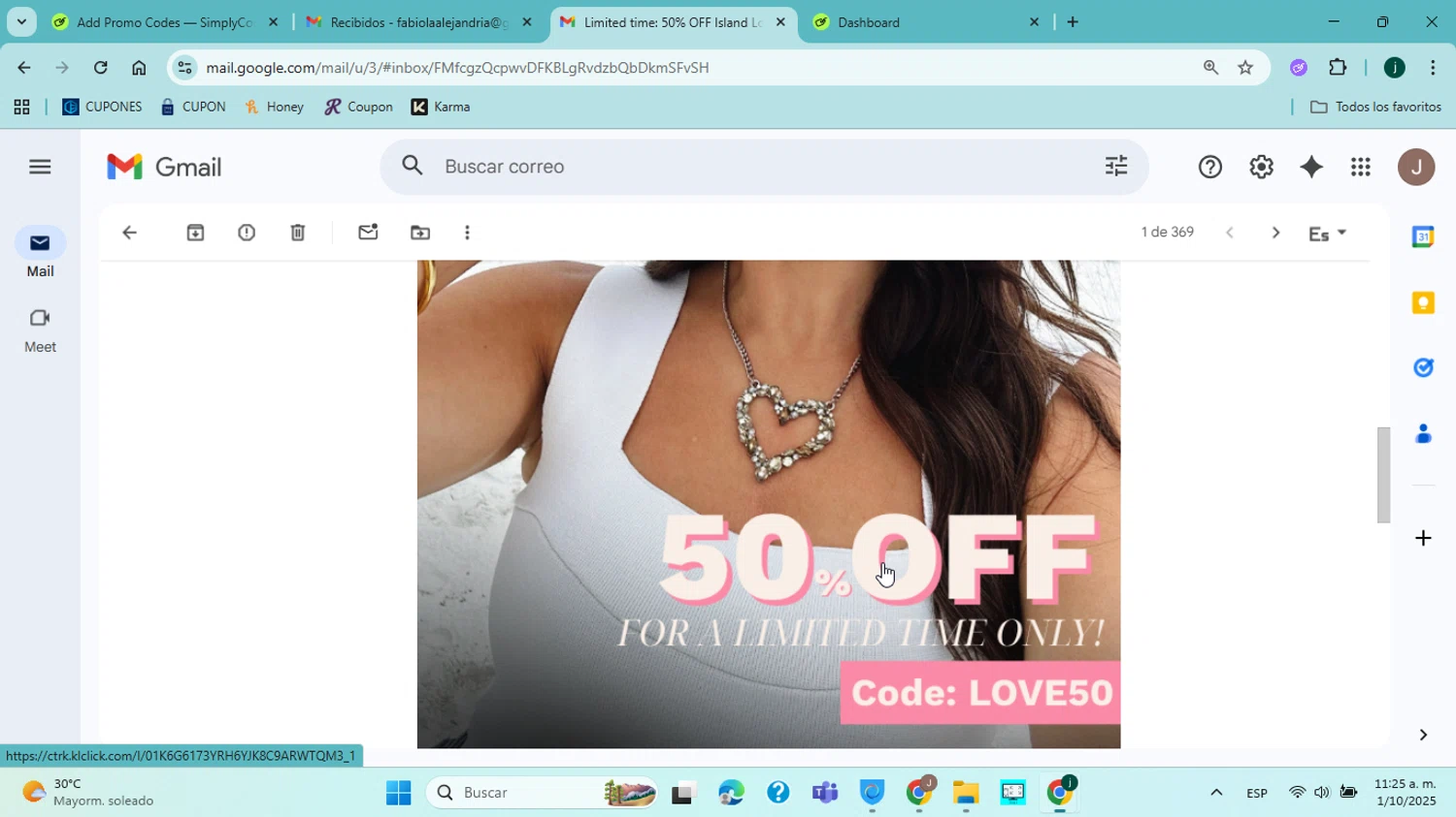 By Alexa Rae Boutique promo code screenshot showing code LOVE50 applied at By Alexa Rae Boutique checkout page. Uploaded by SimplyCodes community member jorgejavierherrera on Oct 1, 2025