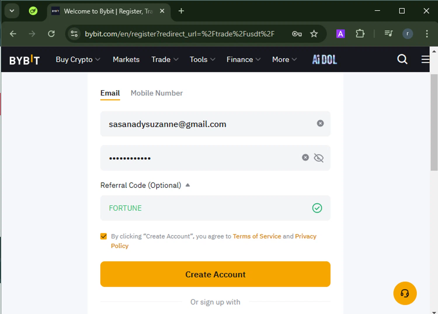 Bybit checkout page showing Bybit promo code box | Screenshot taken by SimplyCodes community member on Mar 7, 2025