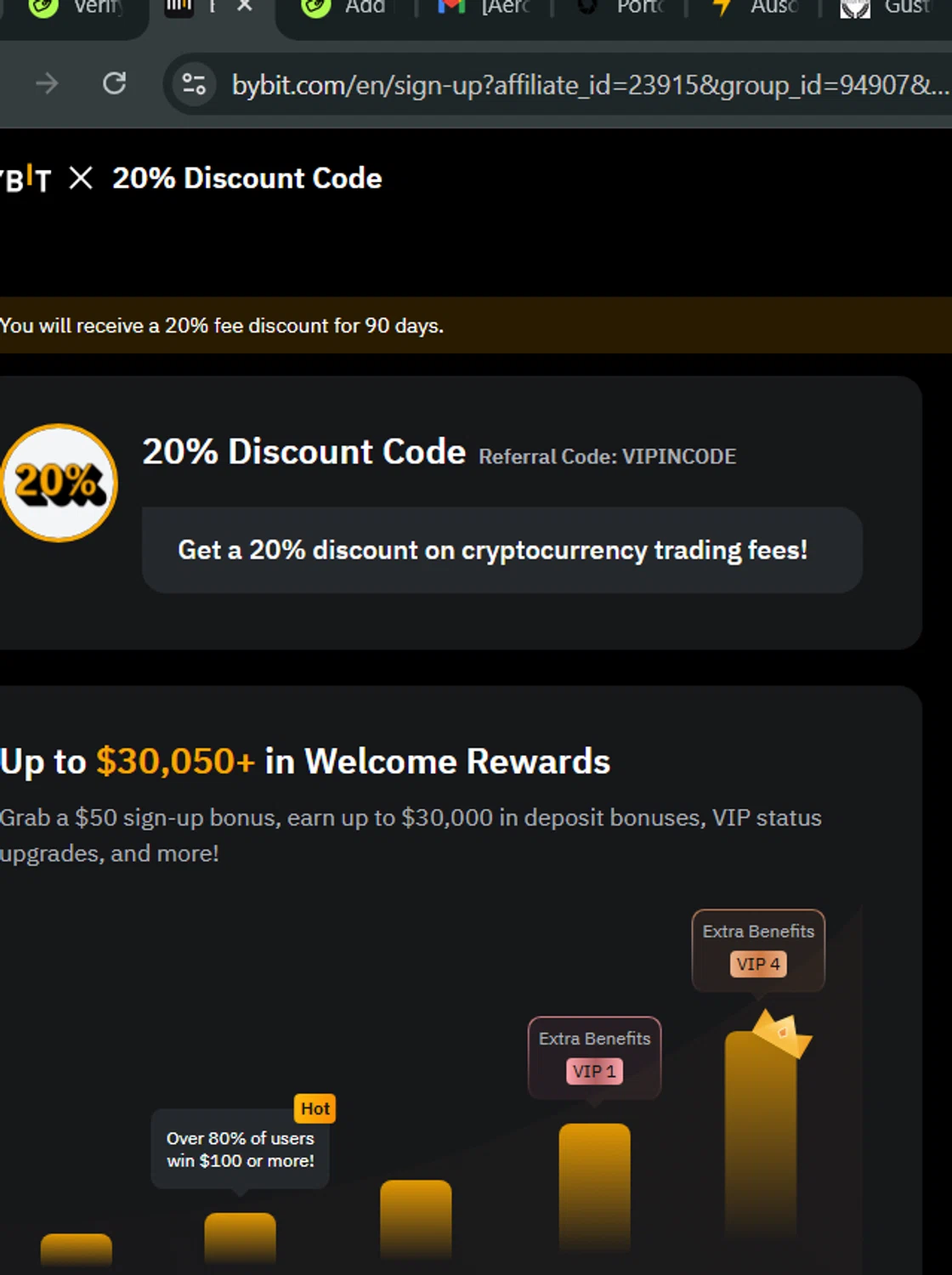 Bybit checkout page showing Bybit promo code box | Screenshot taken by SimplyCodes community member on Mar 7, 2025