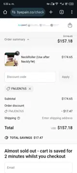 FMJDN765 coupon verification screenshot