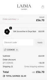 CODKOE coupon verification screenshot