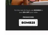 bomb25 coupon verification screenshot