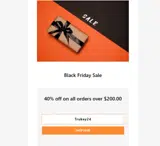 Trukey24 coupon verification screenshot
