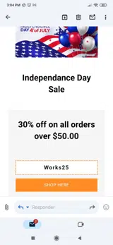 Works25 coupon verification screenshot