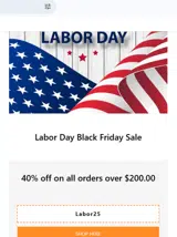 Labor25 coupon verification screenshot