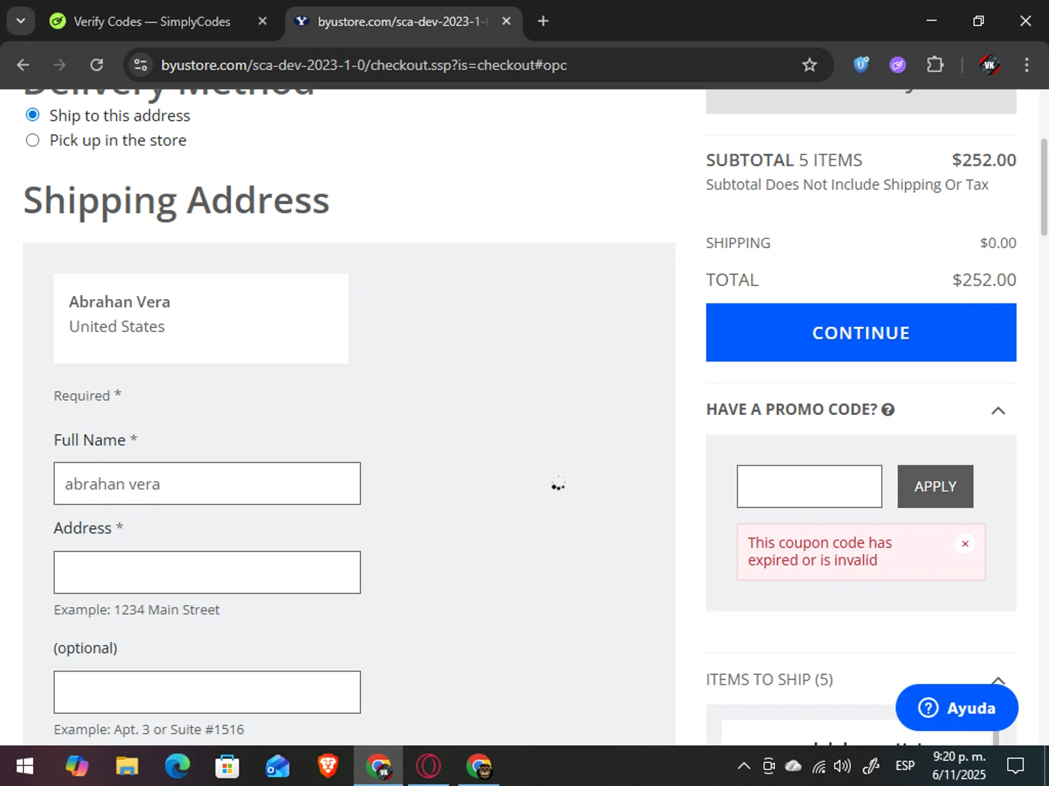 BYU Store promo code screenshot showing code BOGOHAT50 applied at BYU Store checkout page. Uploaded by SimplyCodes community member TreasureAdmiral6867 on Nov 7, 2025