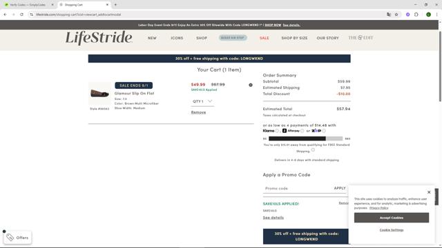 Bzees checkout page showing Bzees promo code box | Screenshot taken by SimplyCodes community member on Aug 31, 2025