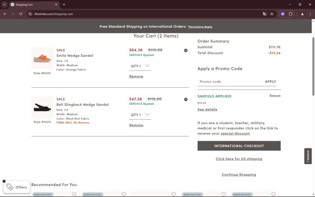 Bzees checkout page showing Bzees promo code box | Screenshot taken by SimplyCodes community member on Aug 9, 2025