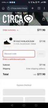 COMMITTED10 coupon verification screenshot