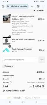 C4 Fabrication coupon verification screenshot