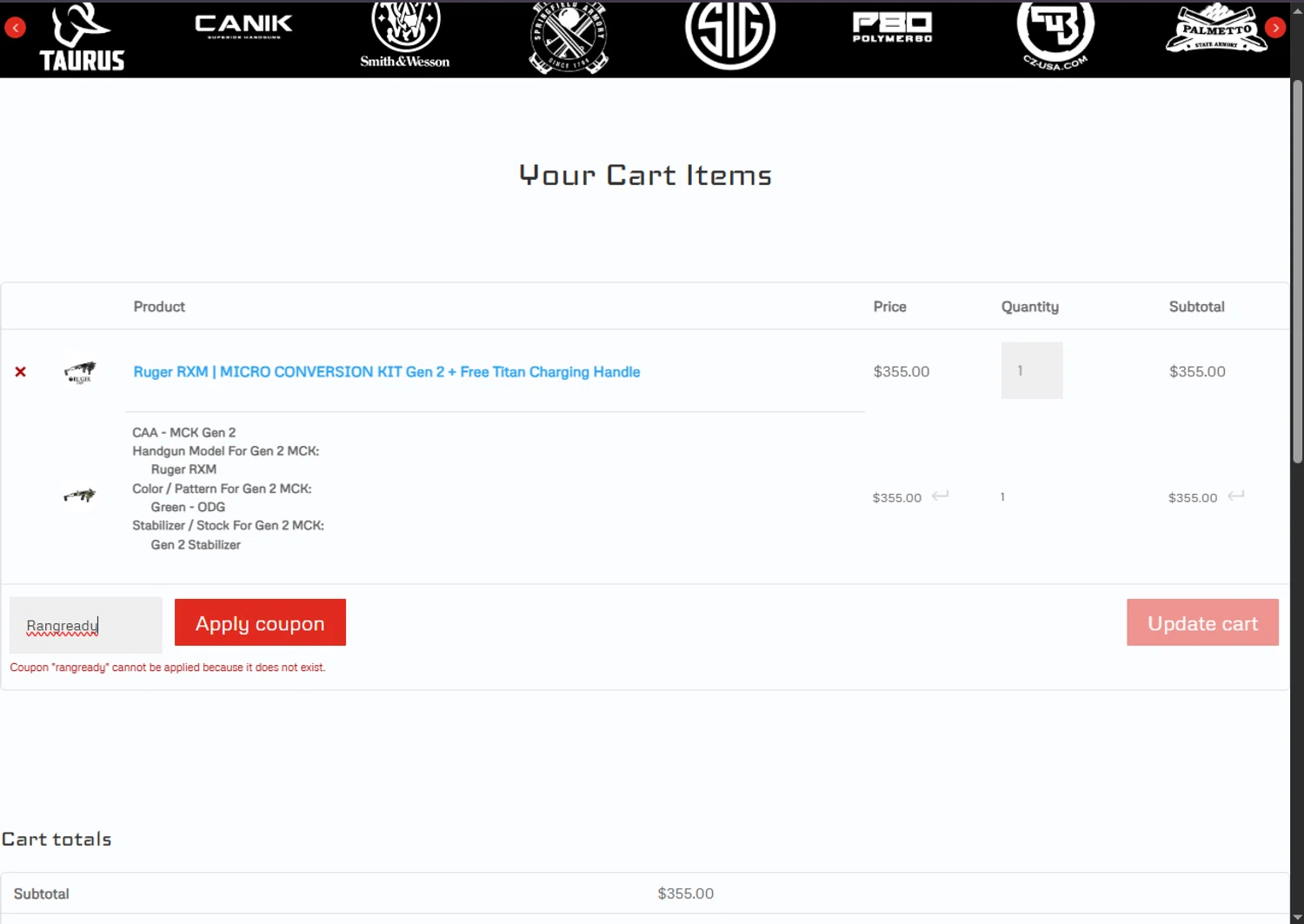 CAA USA coupon code screenshot showing code Rangready applied at CAA USA checkout page. Uploaded by SimplyCodes community member SalePhoenix2220 on Aug 2, 2025