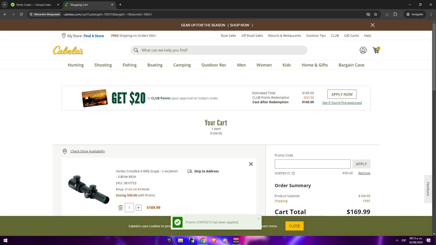 Cabelas Promo Codes 15 Off Coupons in August 2024 SimplyCodes