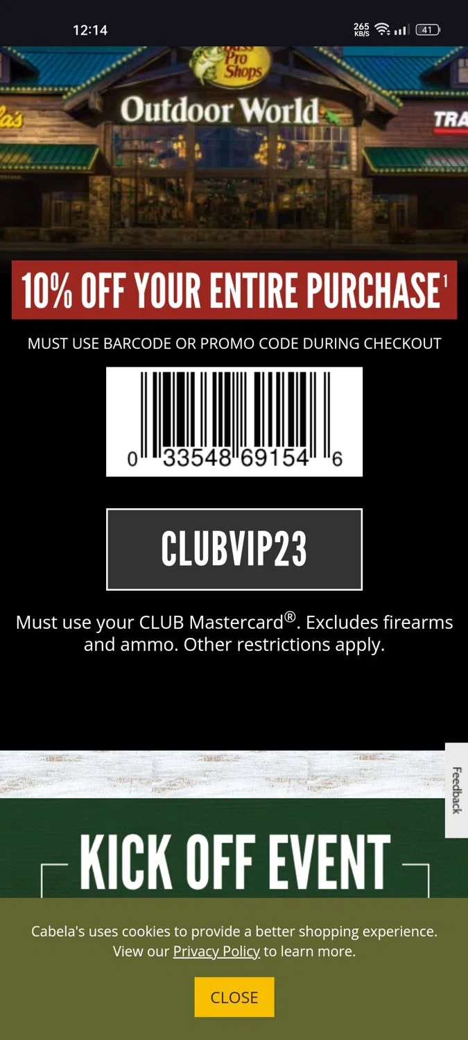 Cabelas Promo Codes 15 Off January 2024