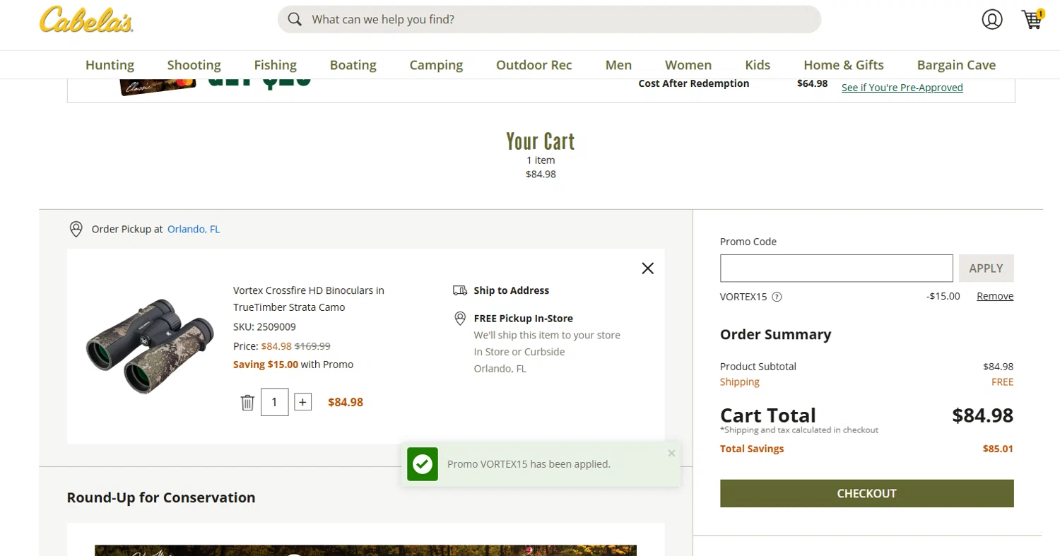 Cabelas Discount Codes - 15% Off (1 Verified) Jun 2025